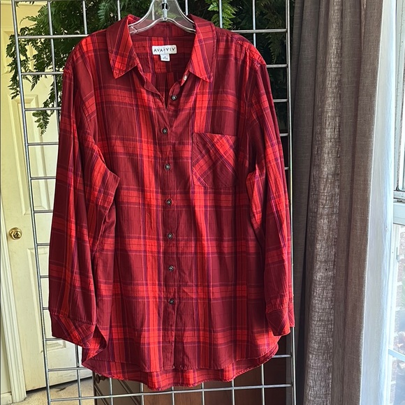 Ava & Viv Plaid Shirt - Picture 3 of 9